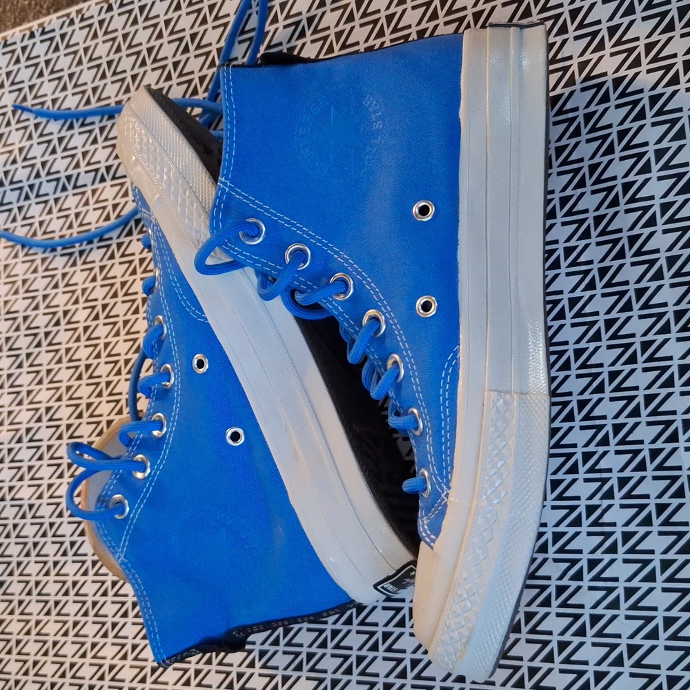 Converse women's chuck taylors 70 high top canvas digital blue pale putty size 7